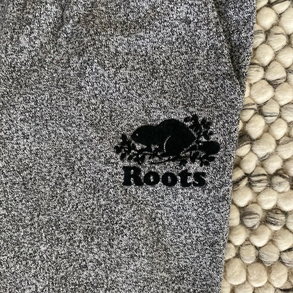 Roots Kids Original Organic Salt and Pepper Grey Track Pants Size 10 - Picture 3 of 3
